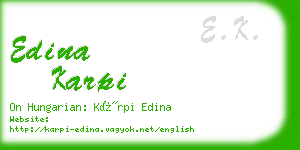 edina karpi business card